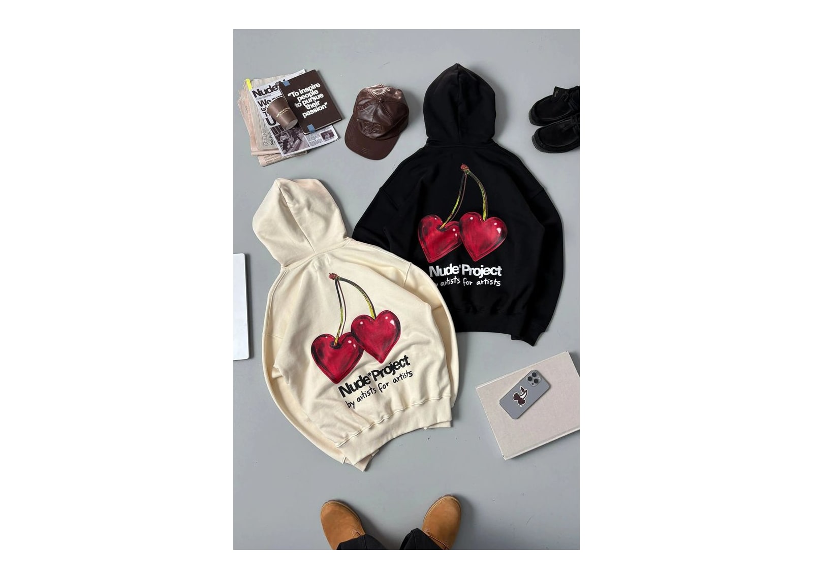 Nude Project Juicy Cherry Hoodie Black - görsel 5