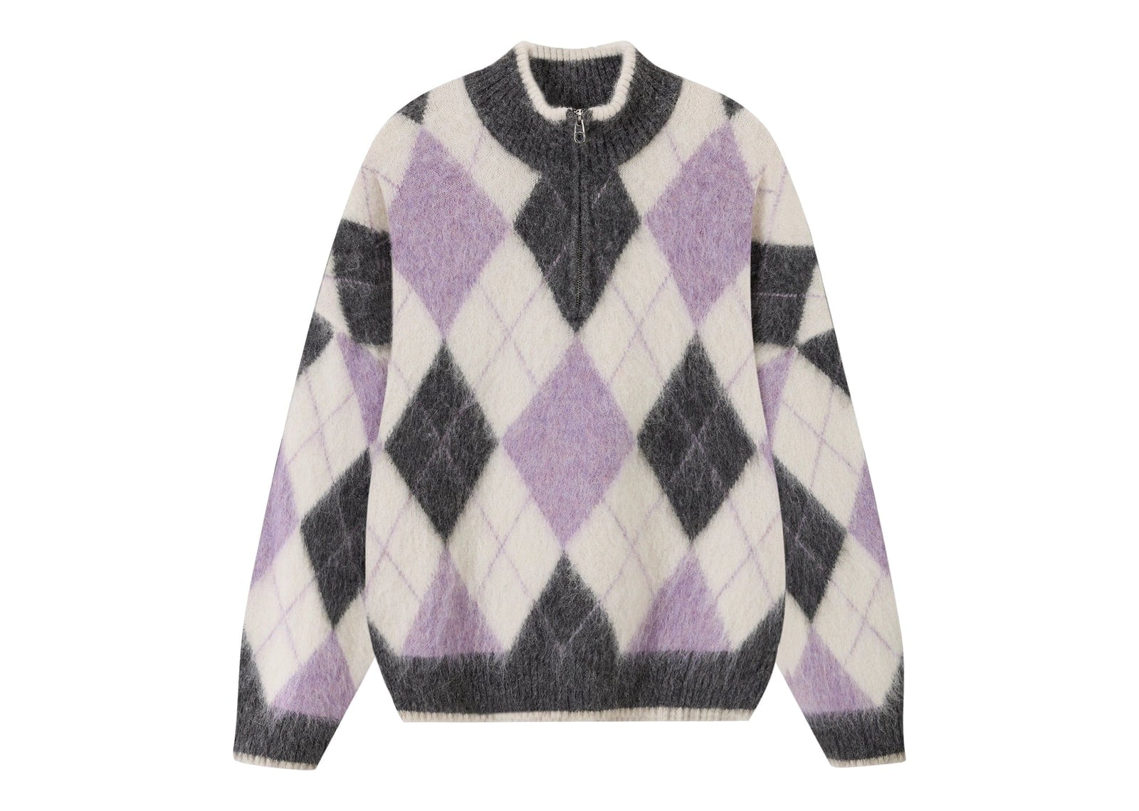 Nude Project Juliet Quarter-Zip Knit Sweater Purple