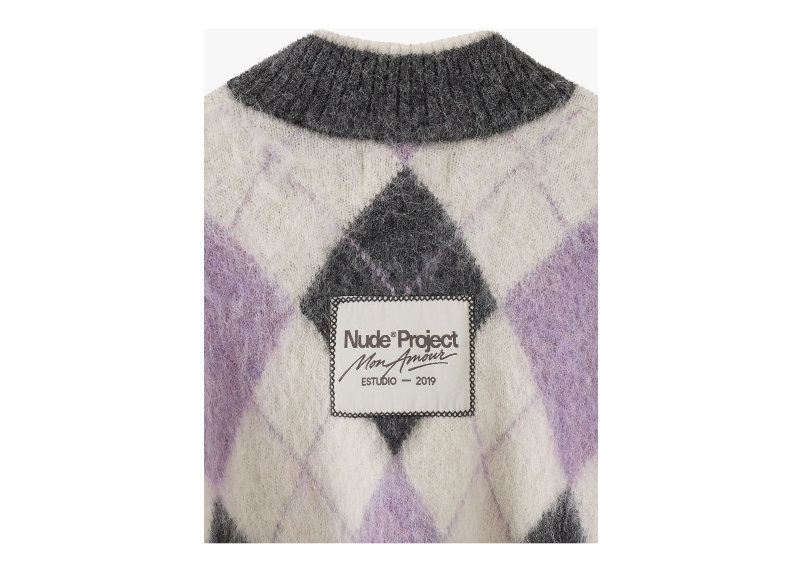 Nude Project Juliet Quarter-Zip Knit Sweater Purple - görsel 13