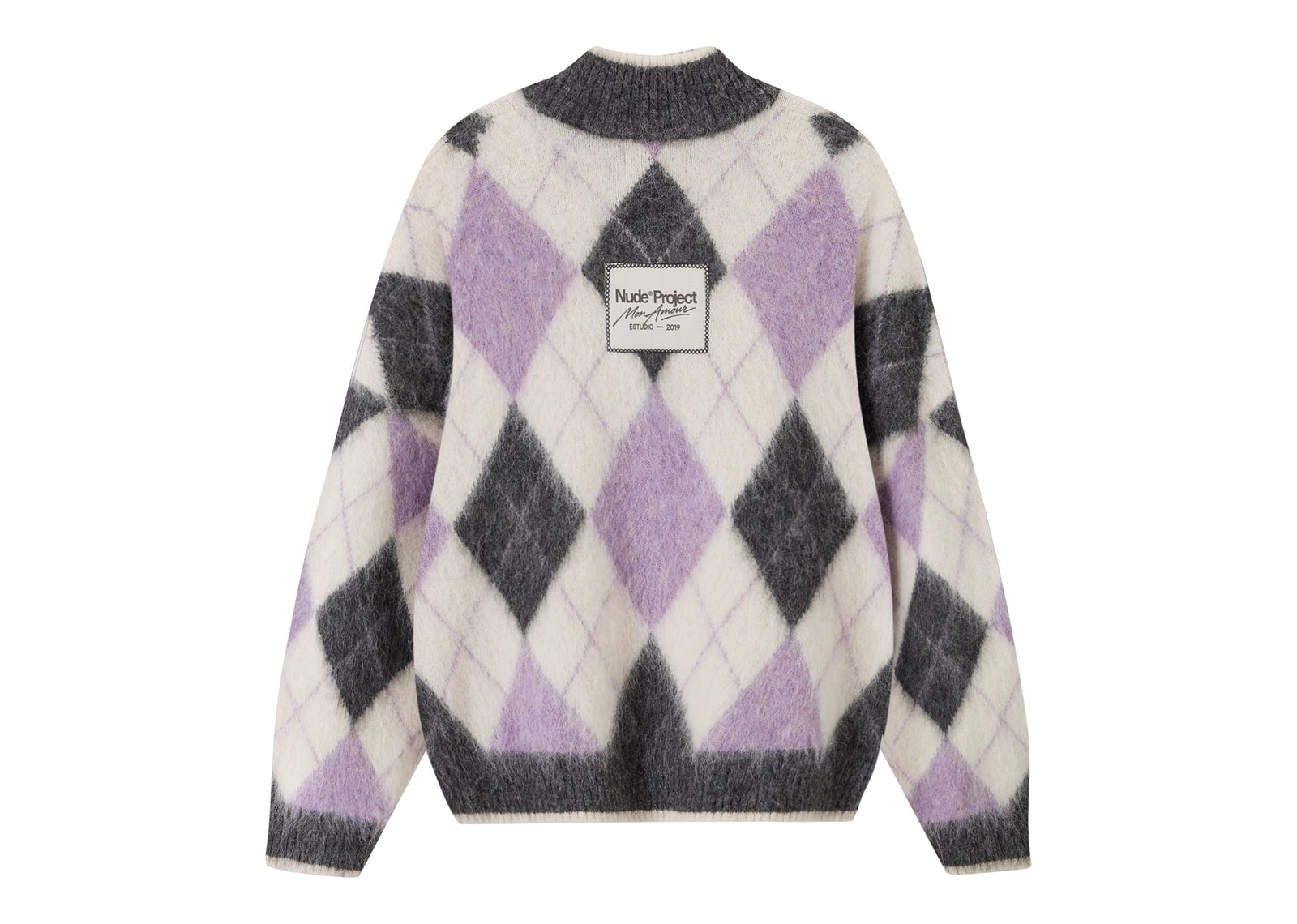 Nude Project Juliet Quarter-Zip Knit Sweater Purple - görsel 15