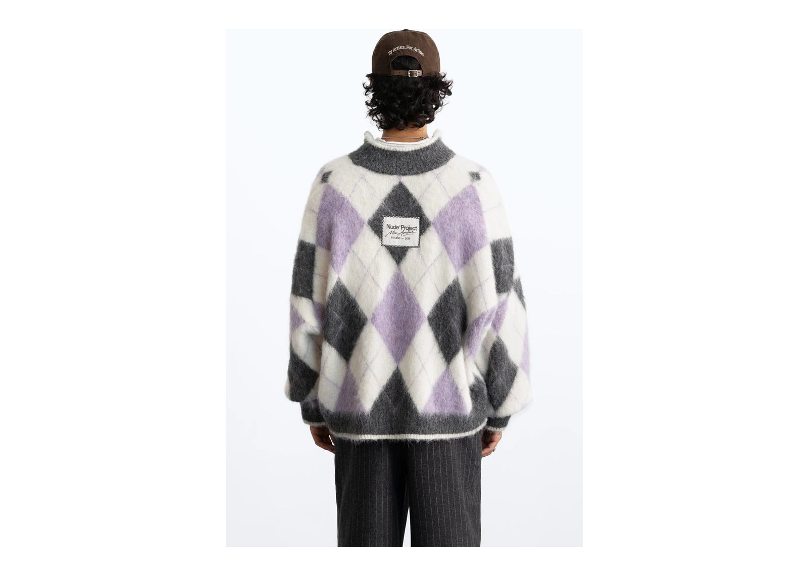 Nude Project Juliet Quarter-Zip Knit Sweater Purple - görsel 6