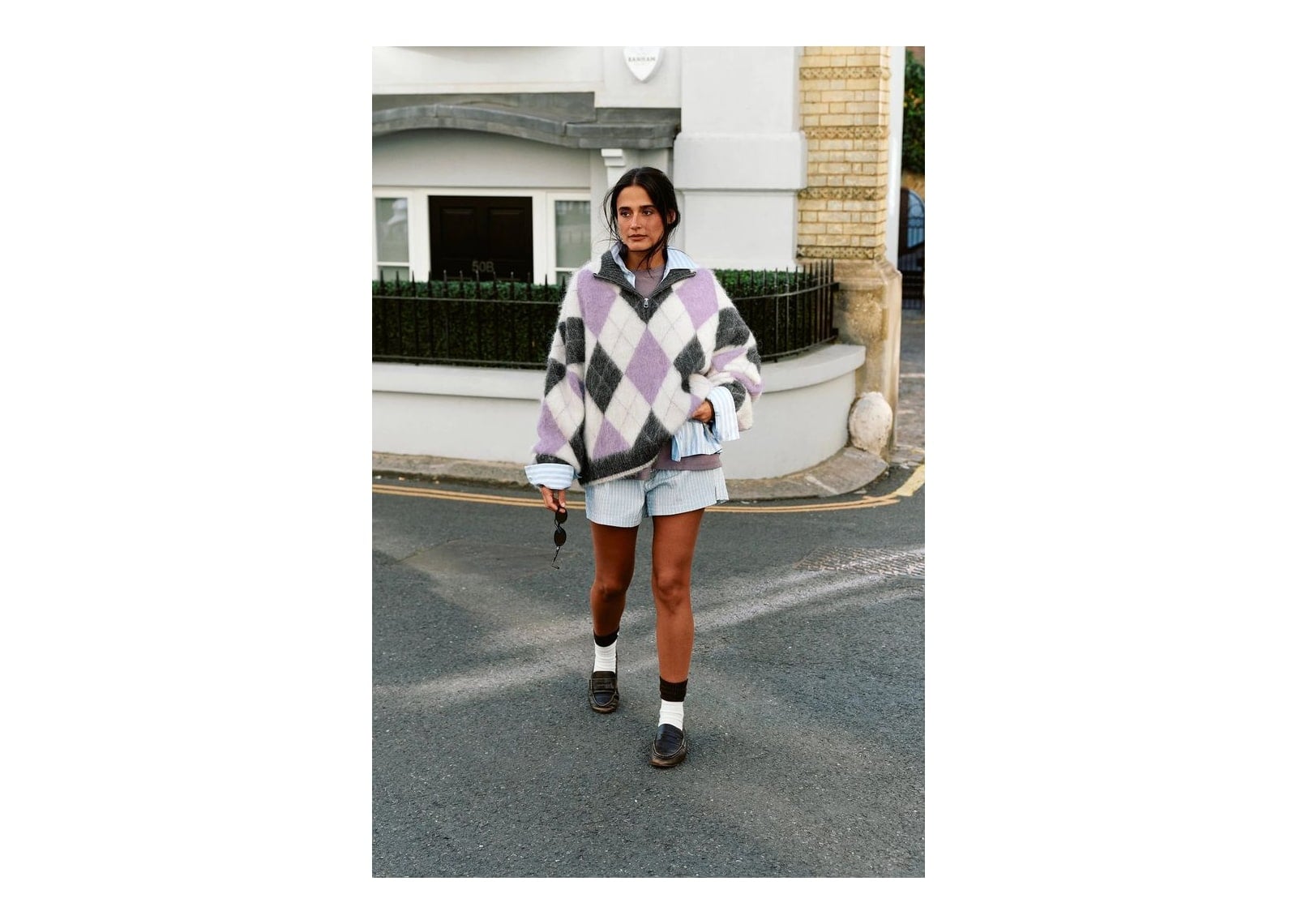 Nude Project Juliet Quarter-Zip Knit Sweater Purple - görsel 9
