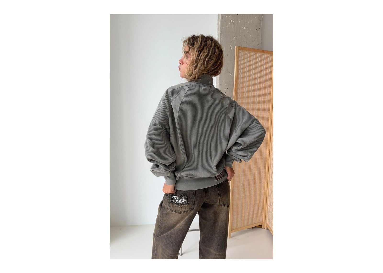 Nude Project Kai Zip-Up Jacket Olive - görsel 11