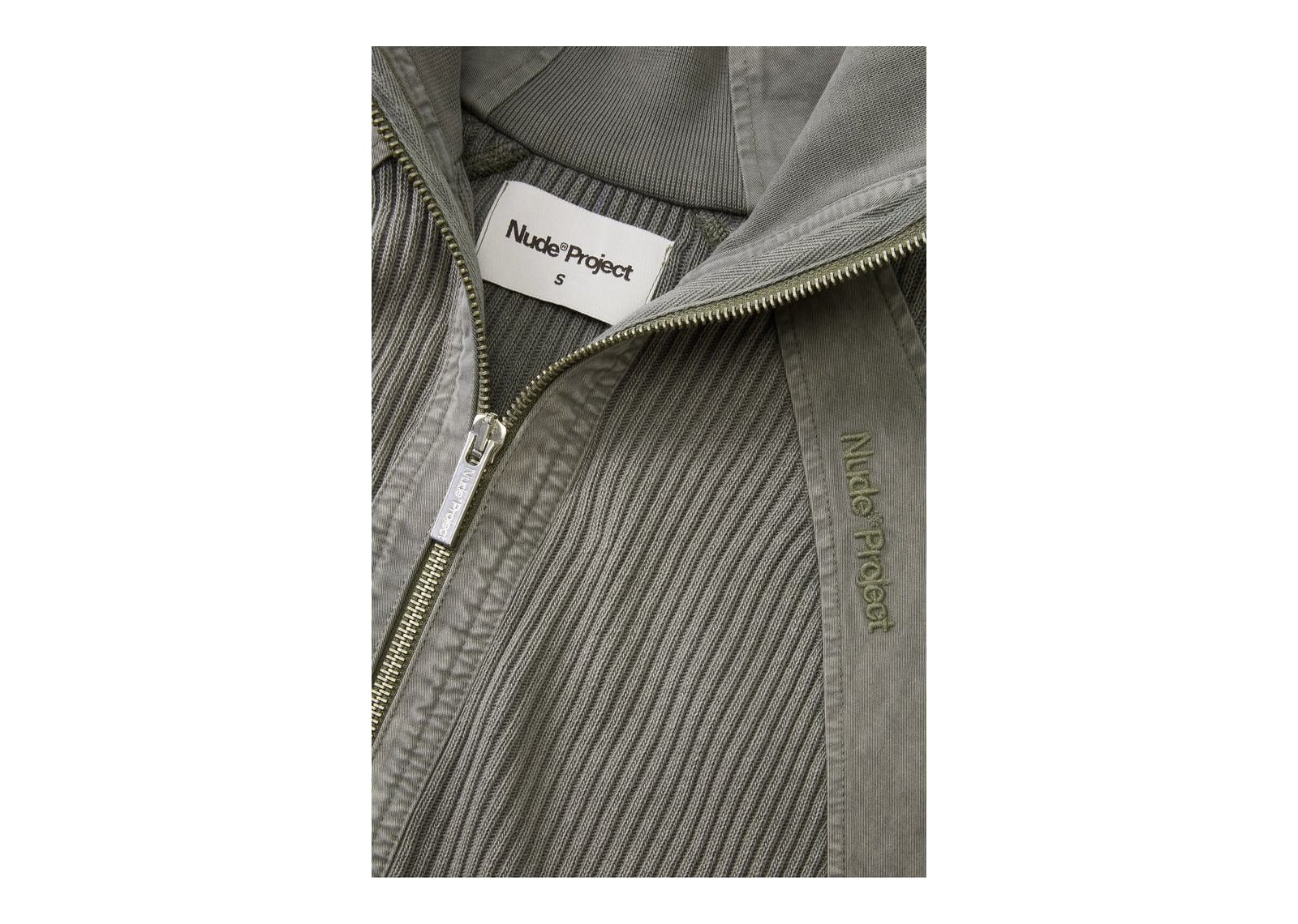 Nude Project Kai Zip-Up Jacket Olive - görsel 14