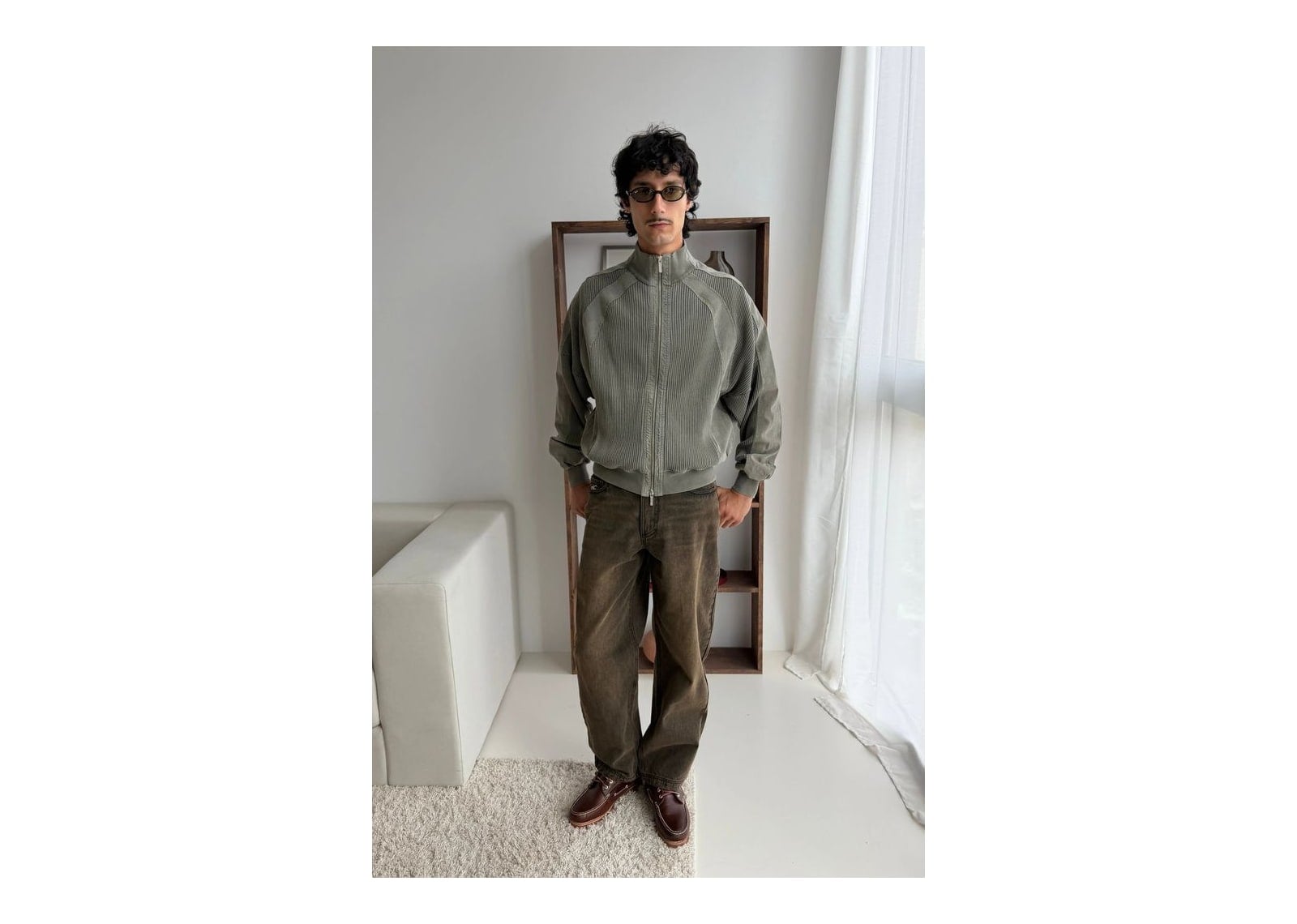Nude Project Kai Zip-Up Jacket Olive - görsel 8
