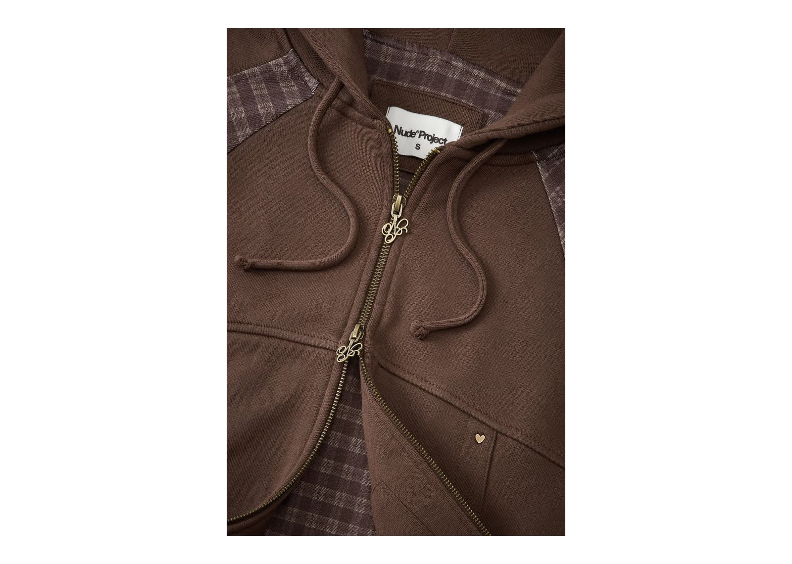 Nude Project Kim Zip-Up Hoodie Brown - görsel 4