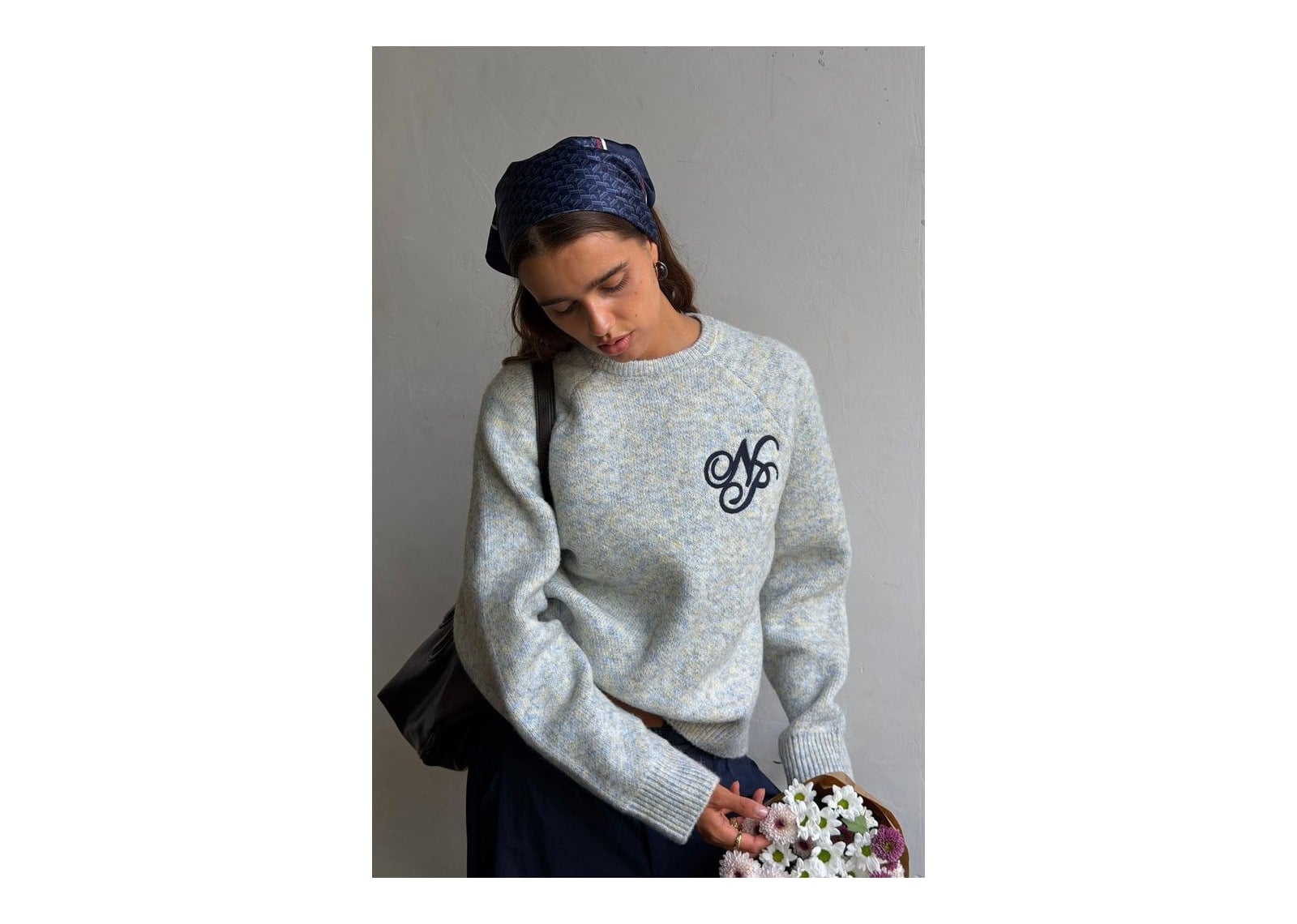 Nude Project Le Marais Knit Sweater Grey Melange - görsel 10