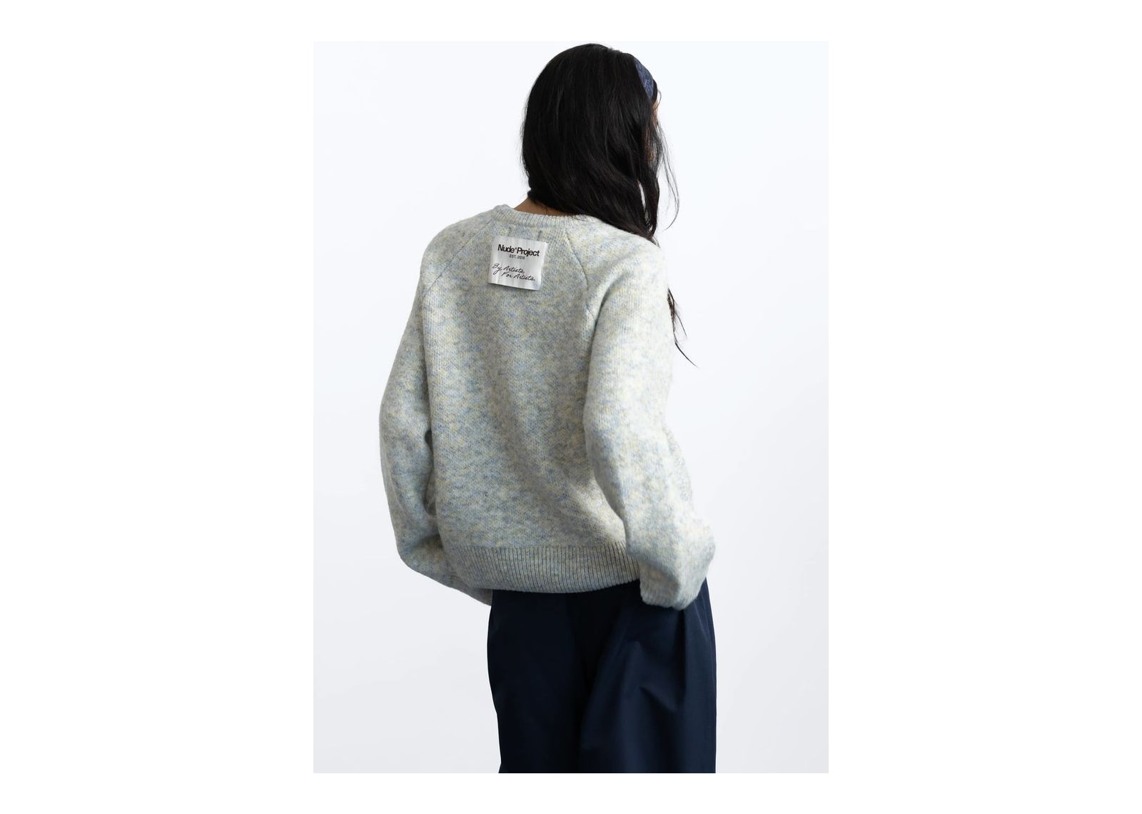 Nude Project Le Marais Knit Sweater Grey Melange - görsel 14