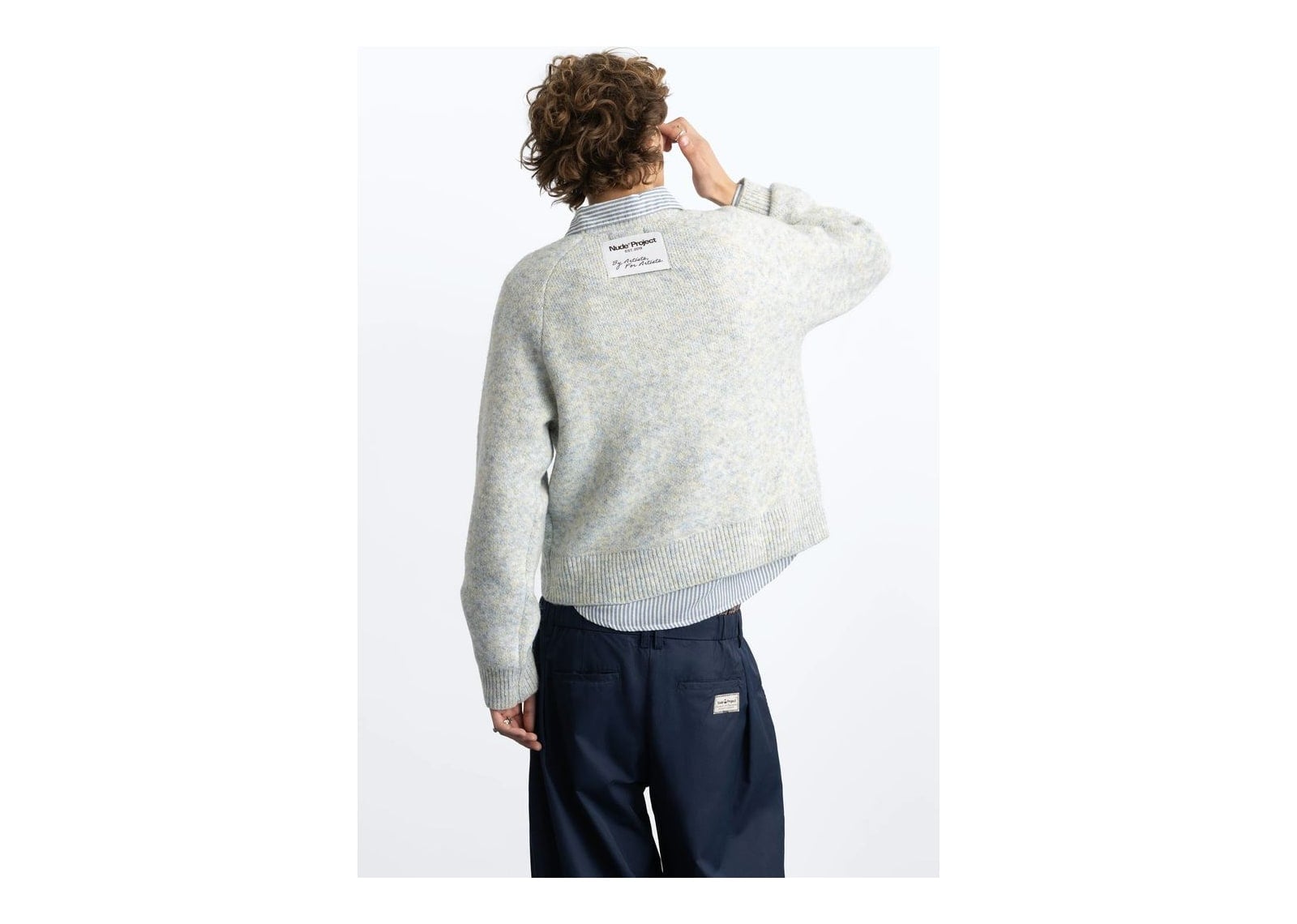 Nude Project Le Marais Knit Sweater Grey Melange - görsel 15