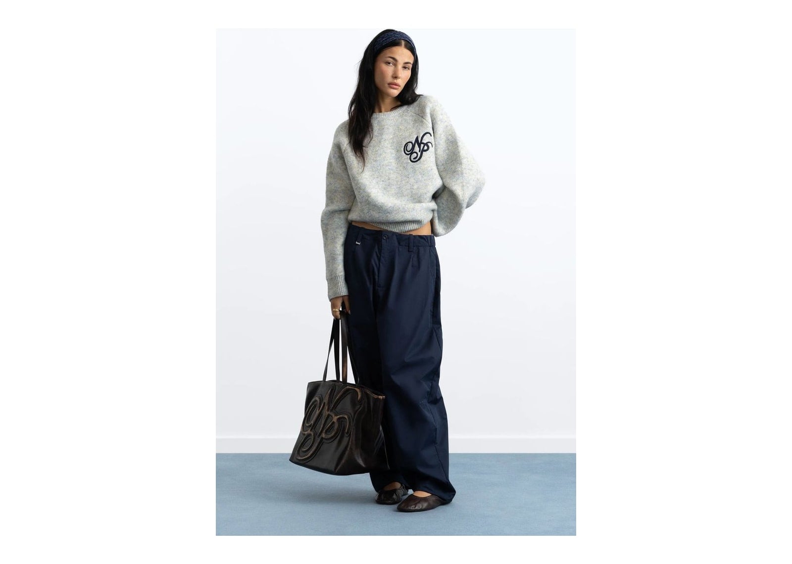 Nude Project Le Marais Knit Sweater Grey Melange - görsel 4