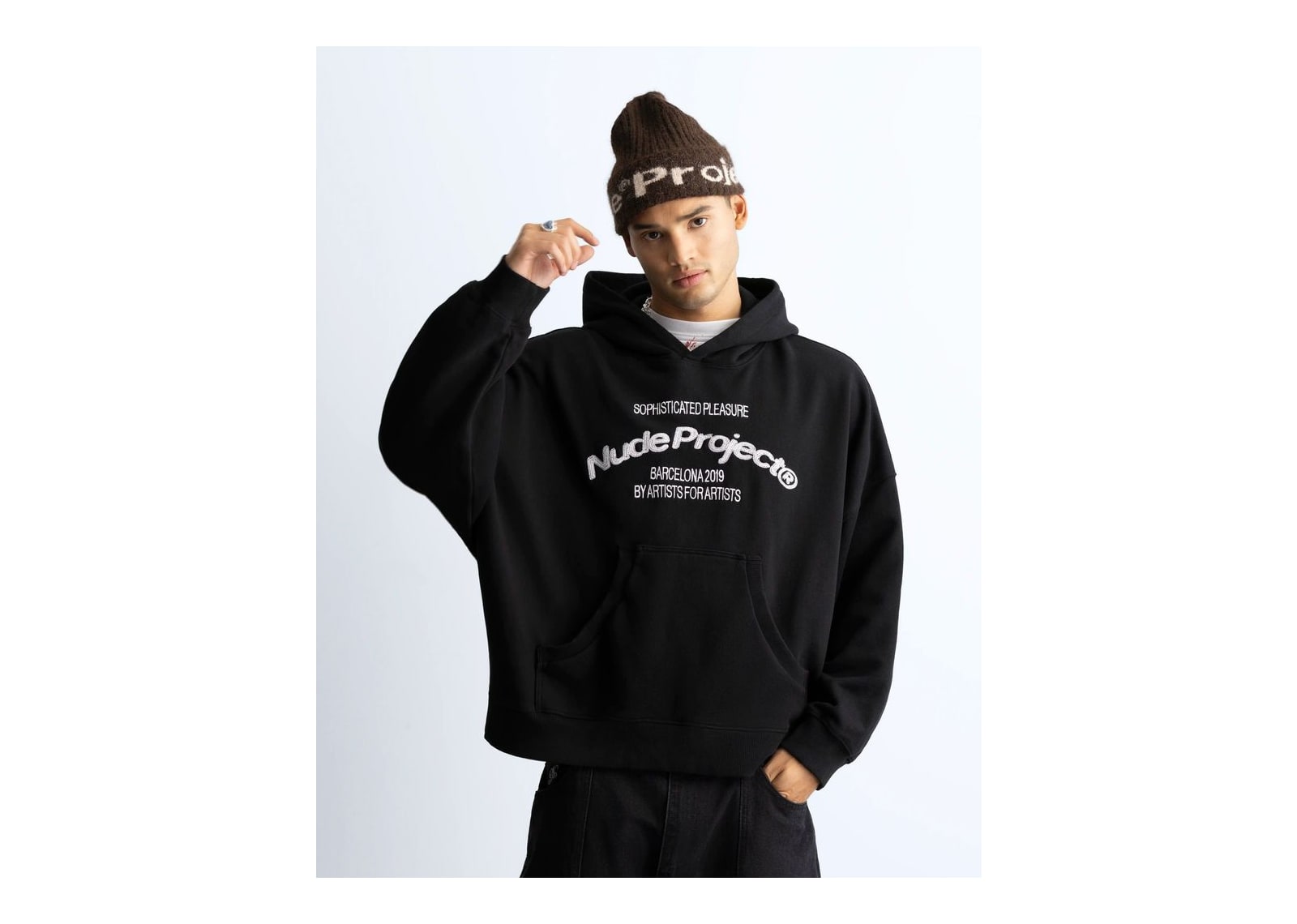 Nude Project Liberty Boxy Hoodie Black - görsel 2