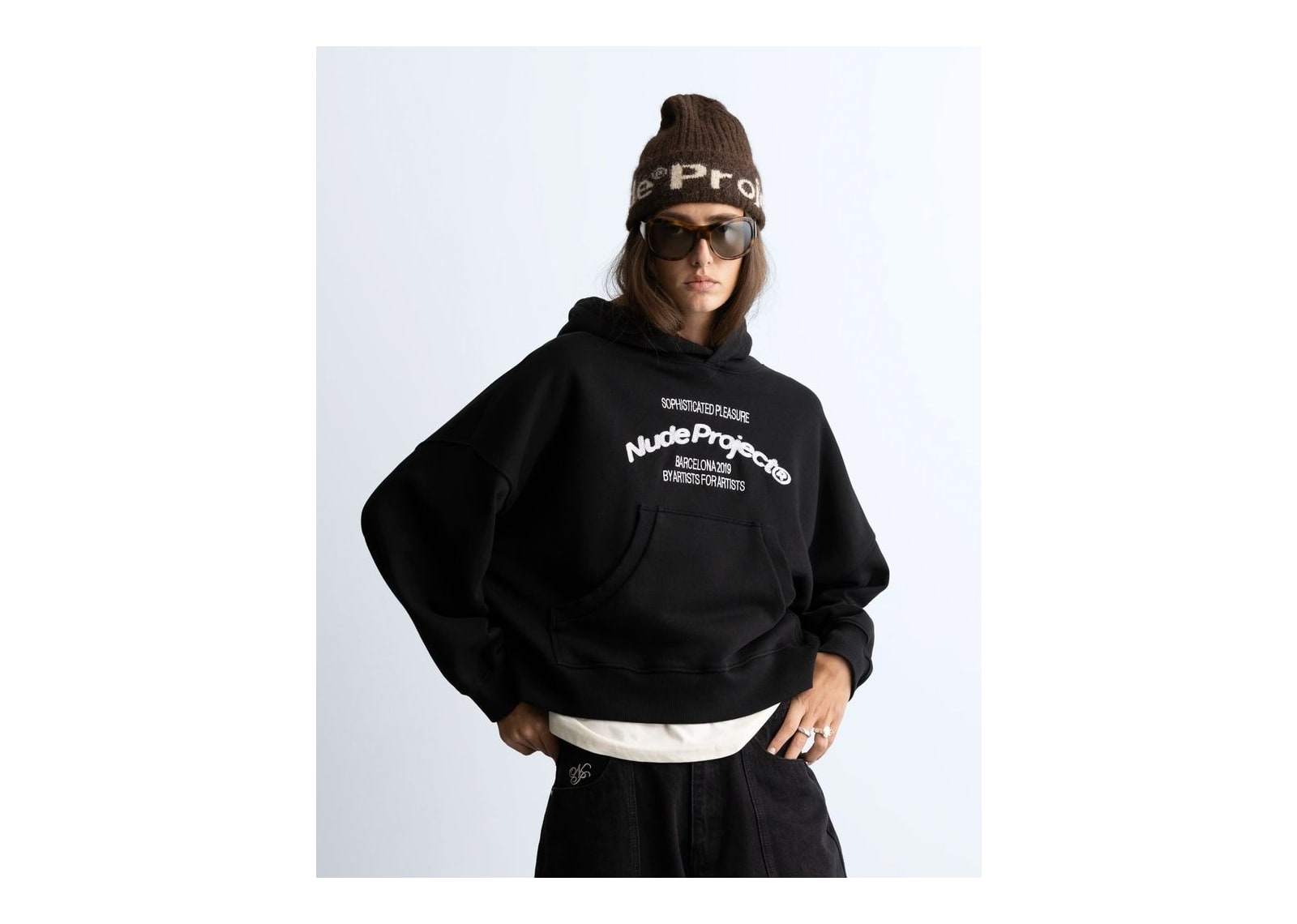 Nude Project Liberty Boxy Hoodie Black - görsel 3