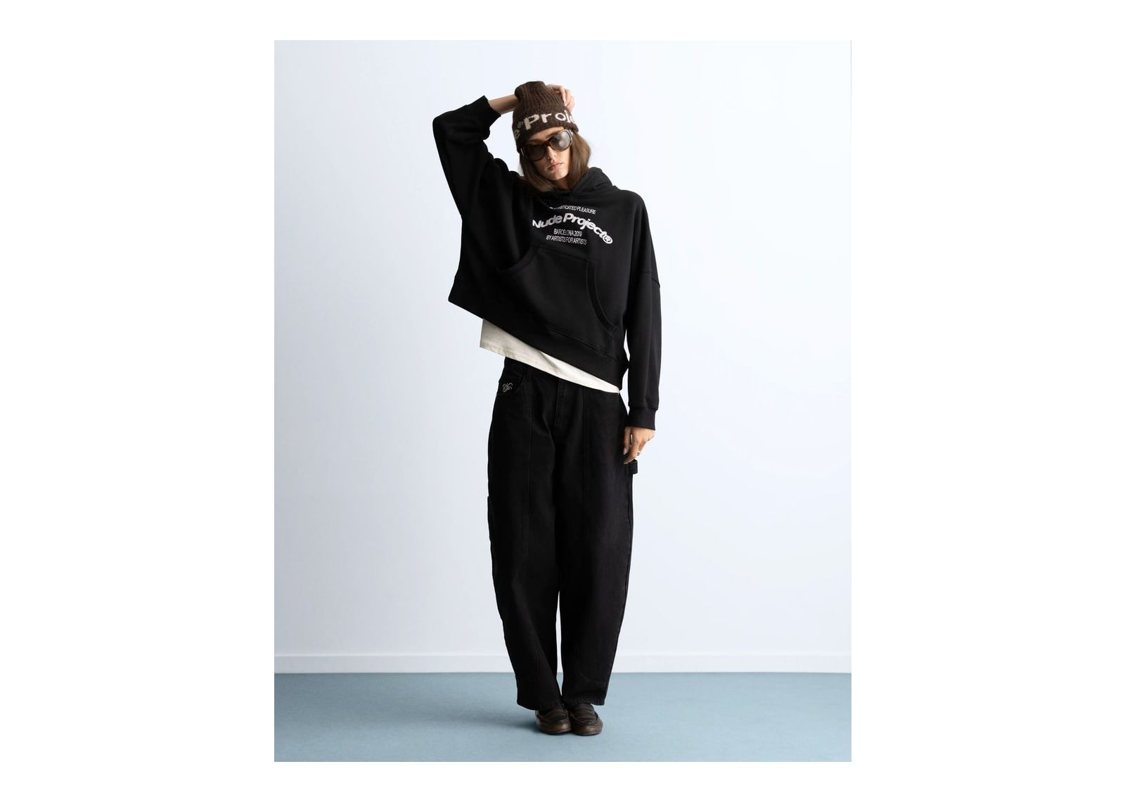 Nude Project Liberty Boxy Hoodie Black - görsel 4