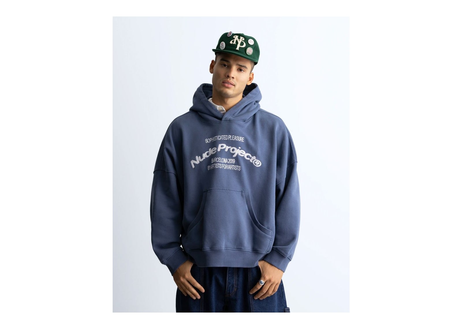 Nude Project Liberty Boxy Hoodie Blue - görsel 6