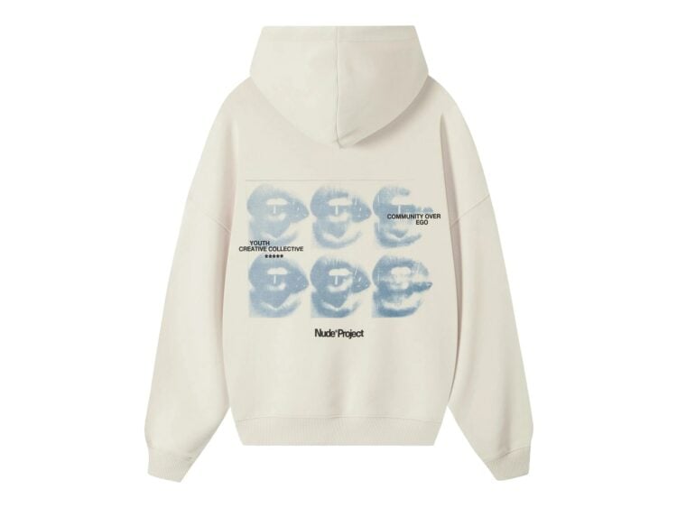 Nude Project Lips Hoodie Ivory