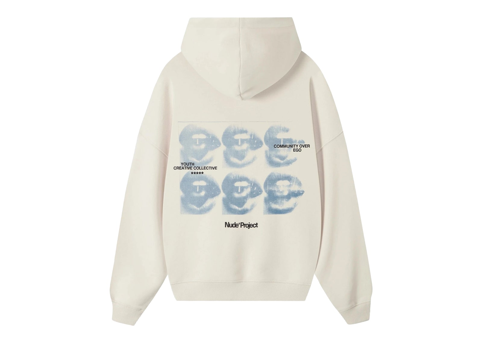 Nude Project Lips Hoodie Ivory