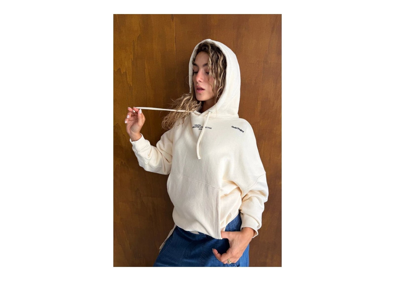 Nude Project Lips Hoodie Ivory - görsel 5