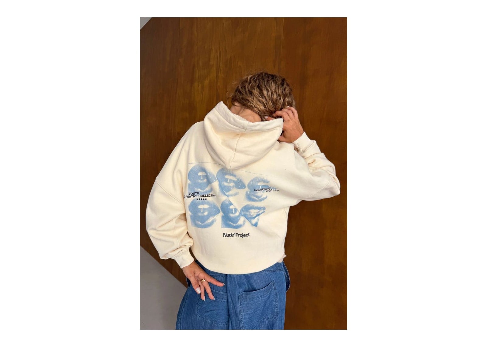 Nude Project Lips Hoodie Ivory - görsel 6