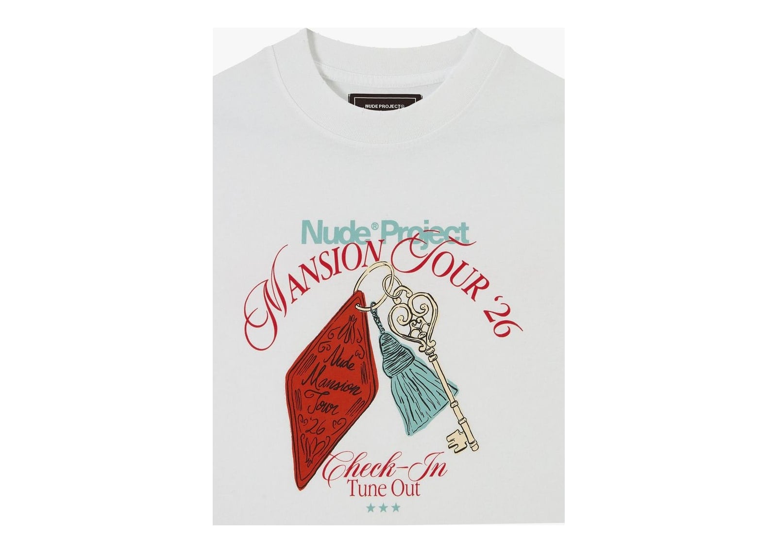 Nude Project Mansion Key Tee White - görsel 13