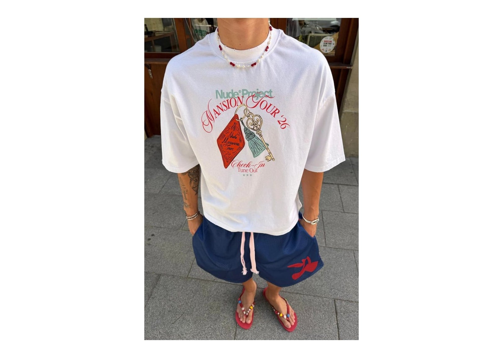 Nude Project Mansion Key Tee White - görsel 3