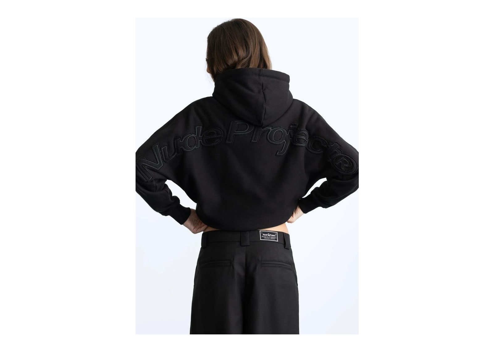 Nude Project Marble Hoodie Black - görsel 12