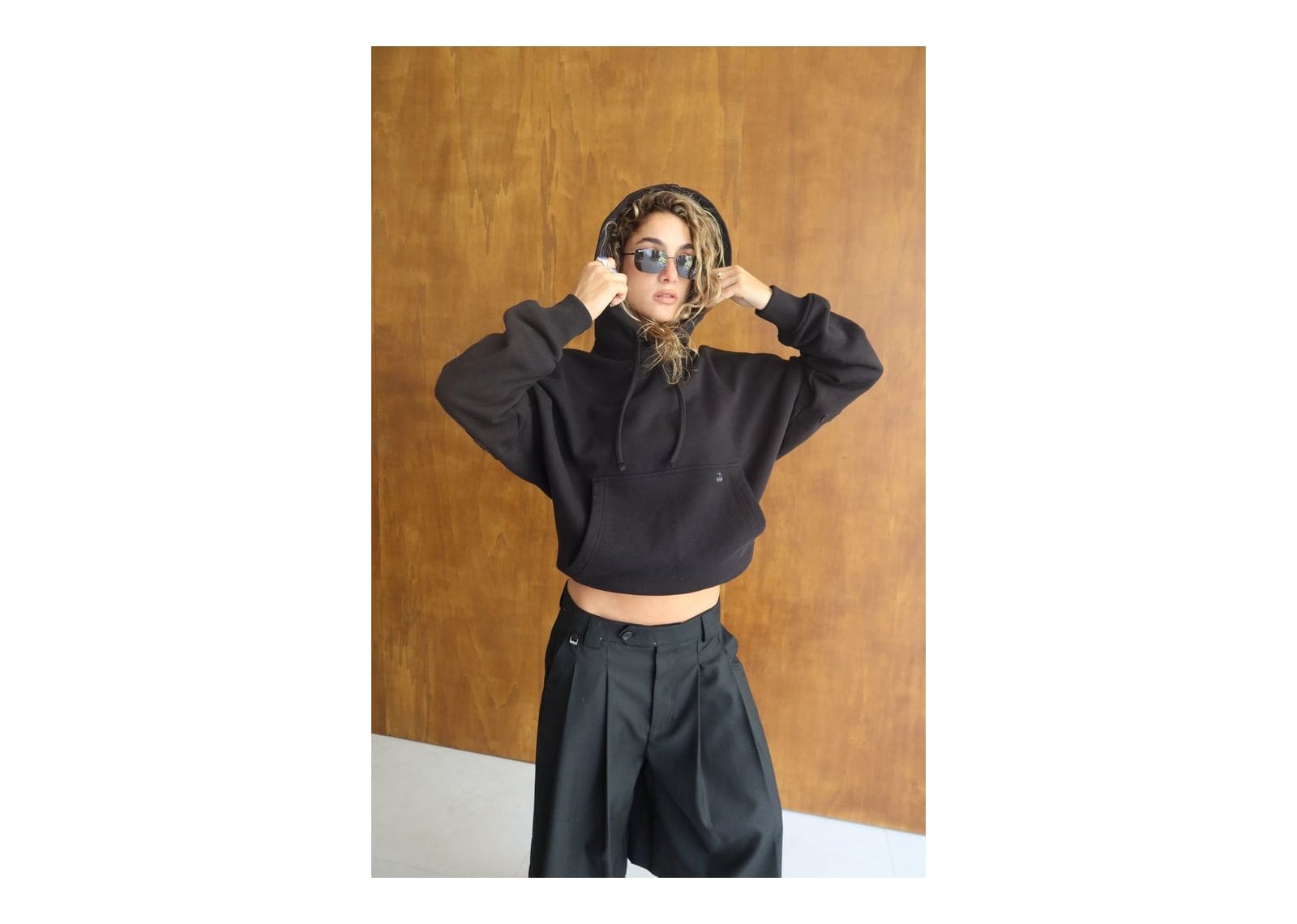 Nude Project Marble Hoodie Black - görsel 4