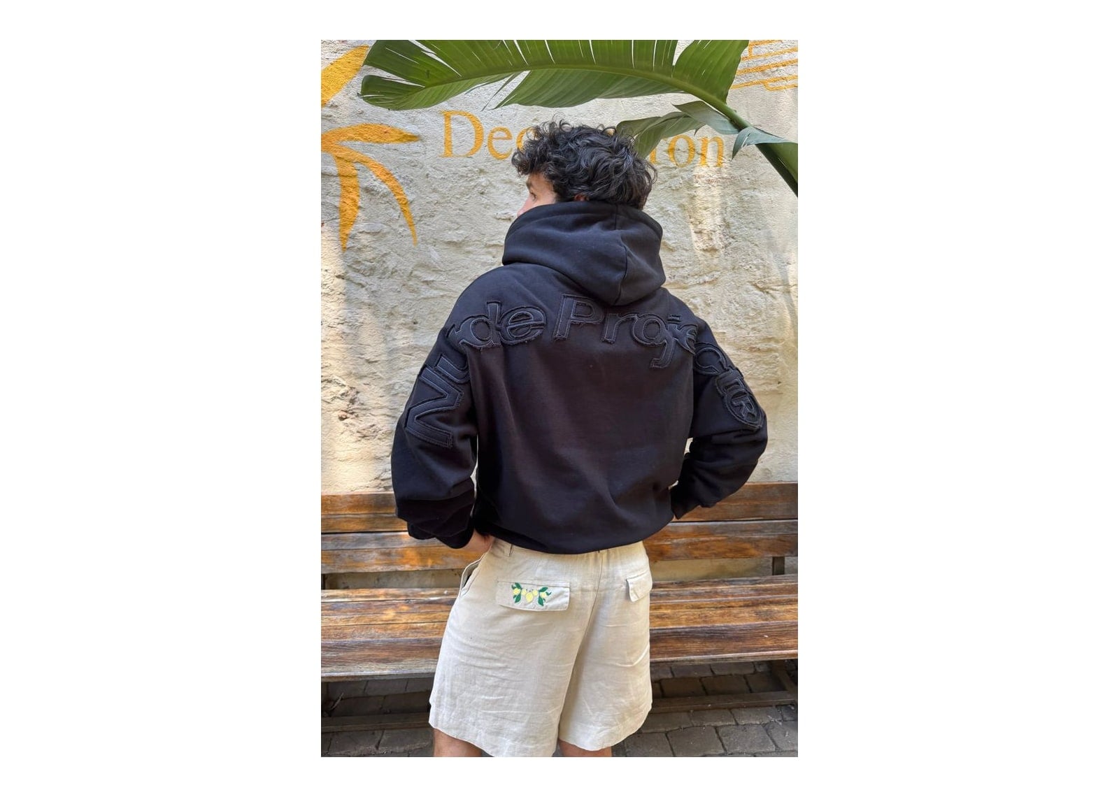Nude Project Marble Hoodie Black - görsel 5