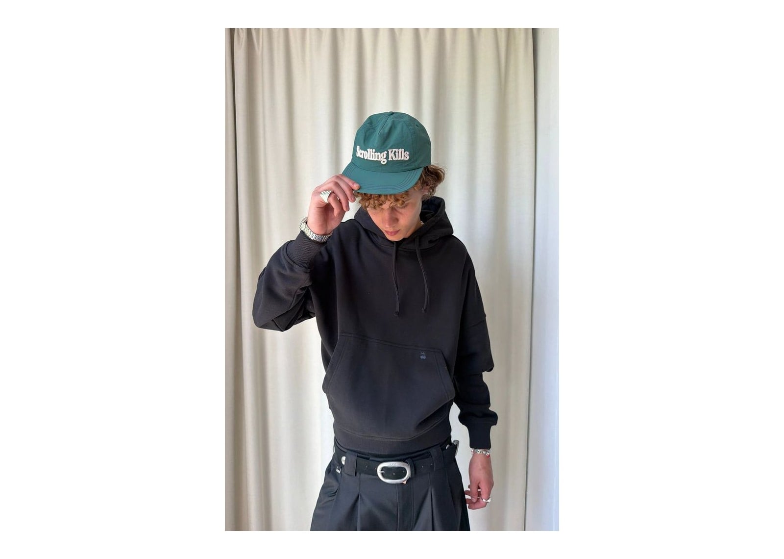 Nude Project Marble Hoodie Black - görsel 7