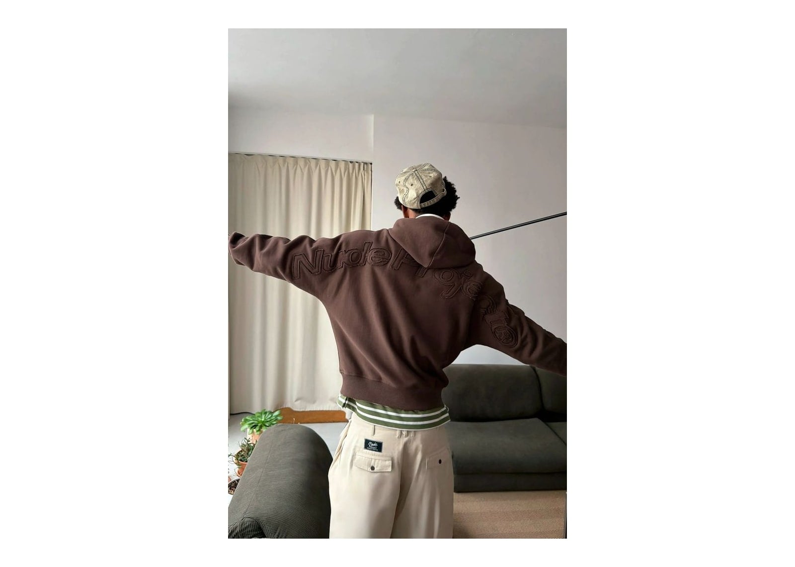 Nude Project Marble Hoodie Brown - görsel 5