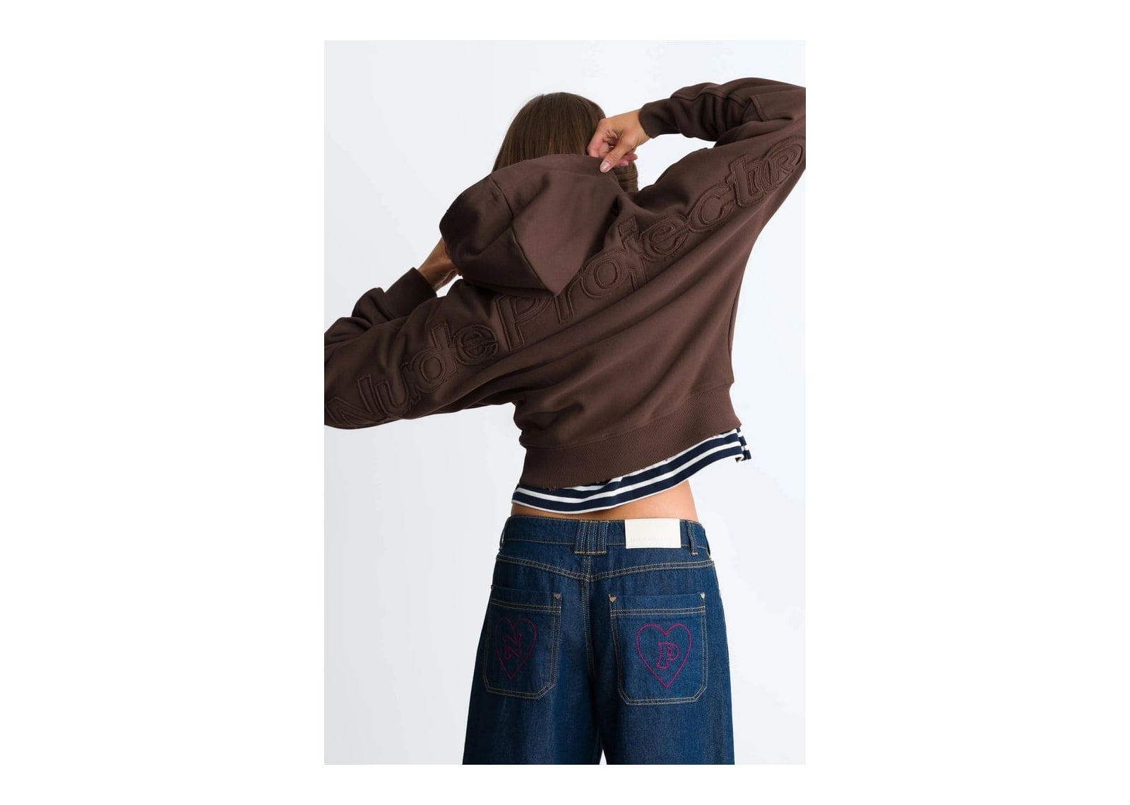 Nude Project Marble Hoodie Brown - görsel 9