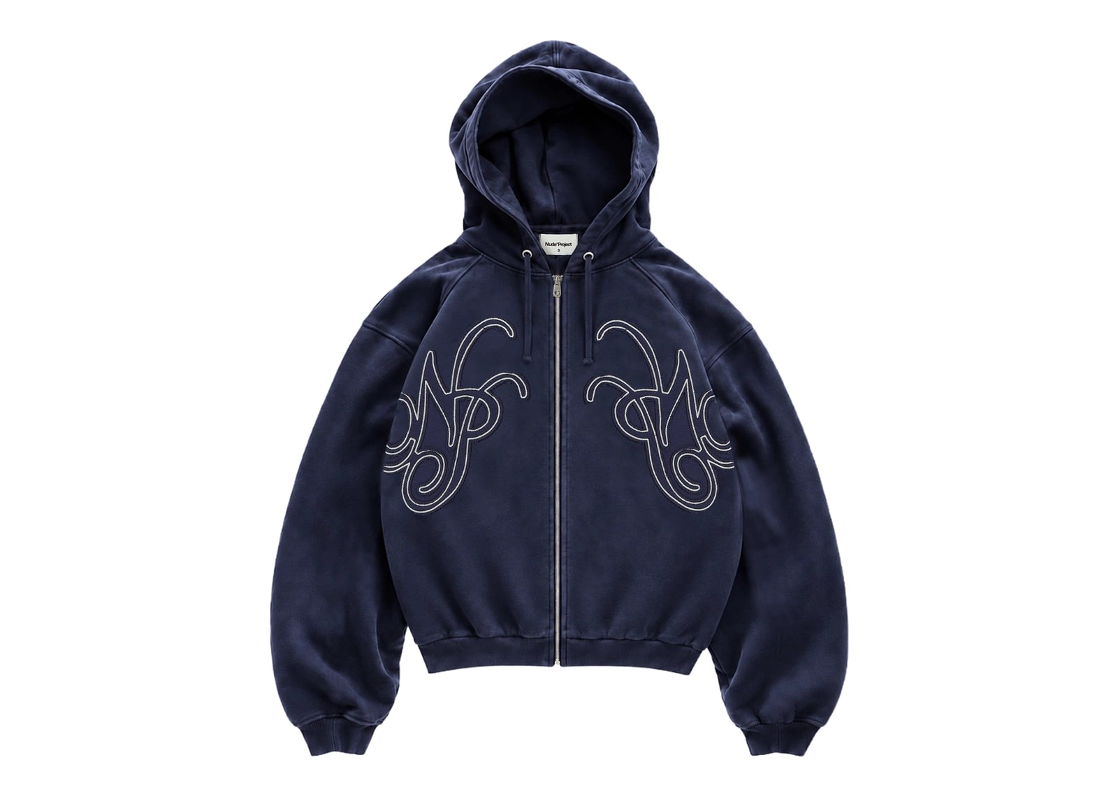 Nude Project Mirror Zip-Up Hoodie Navy