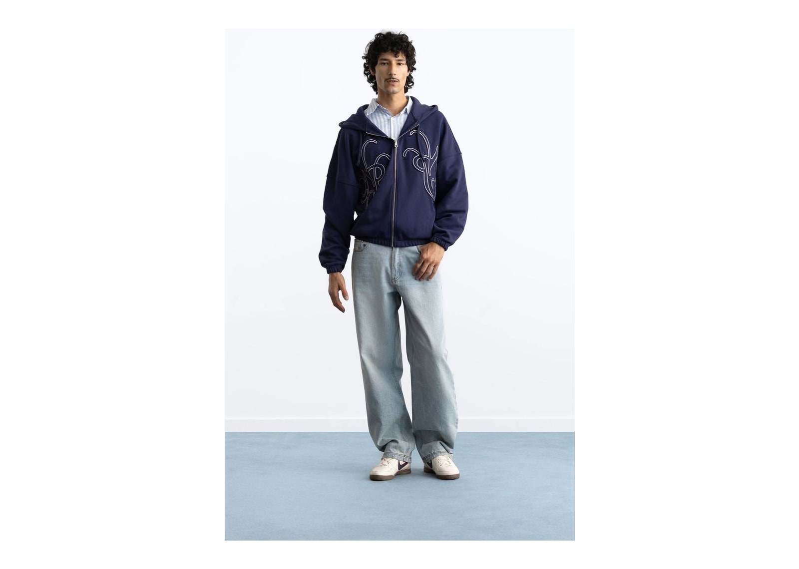 Nude Project Mirror Zip-Up Hoodie Navy - görsel 12