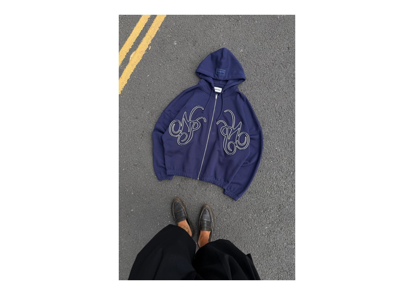 Nude Project Mirror Zip-Up Hoodie Navy - görsel 8