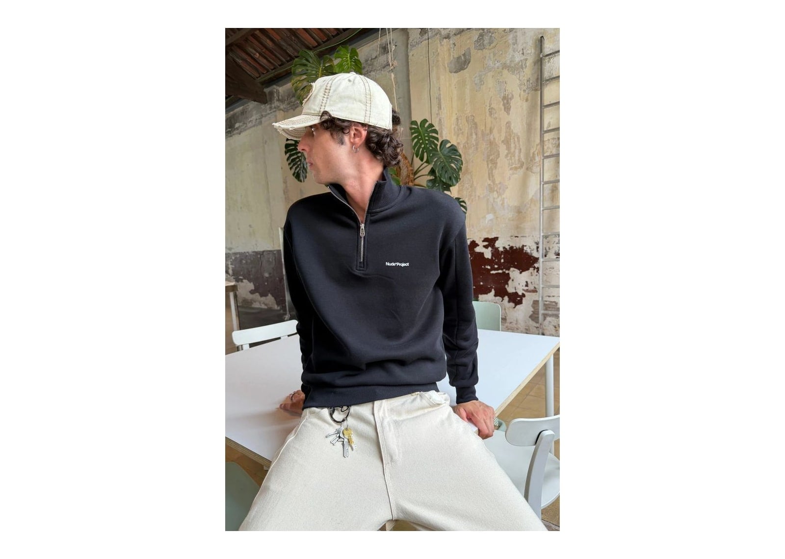 Nude Project Origins Quarter-Zip Black - görsel 5