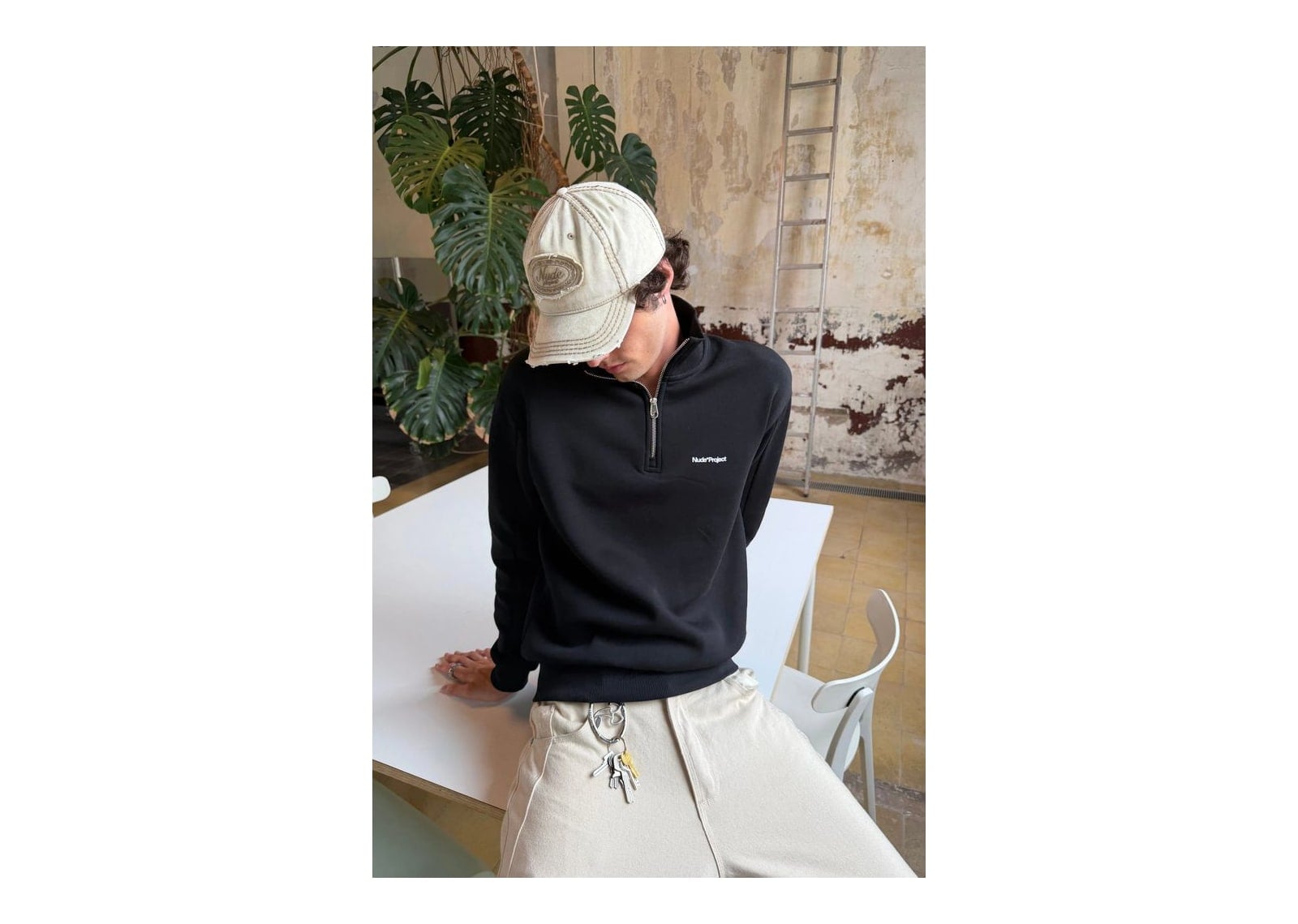 Nude Project Origins Quarter-Zip Black - görsel 9