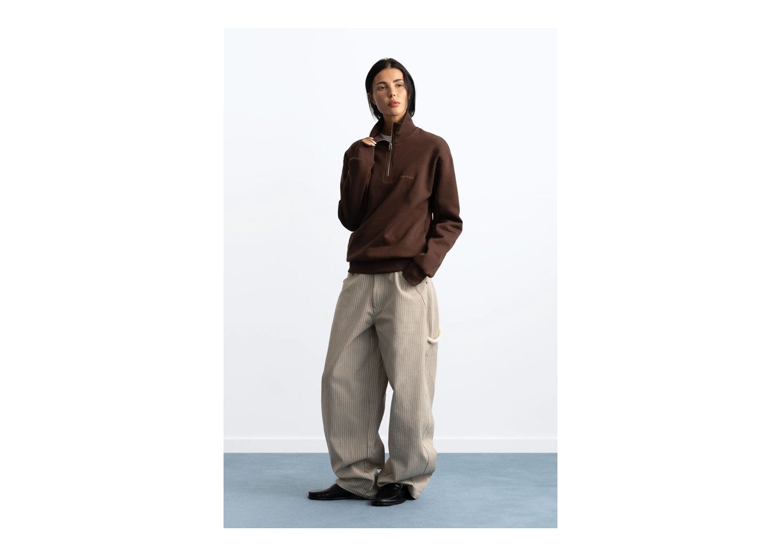 Nude Project Origins Quarter-Zip Brown - görsel 2