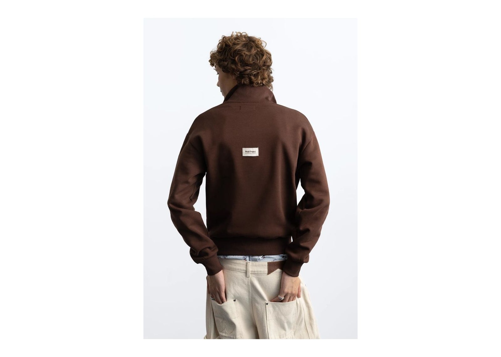 Nude Project Origins Quarter-Zip Brown - görsel 5