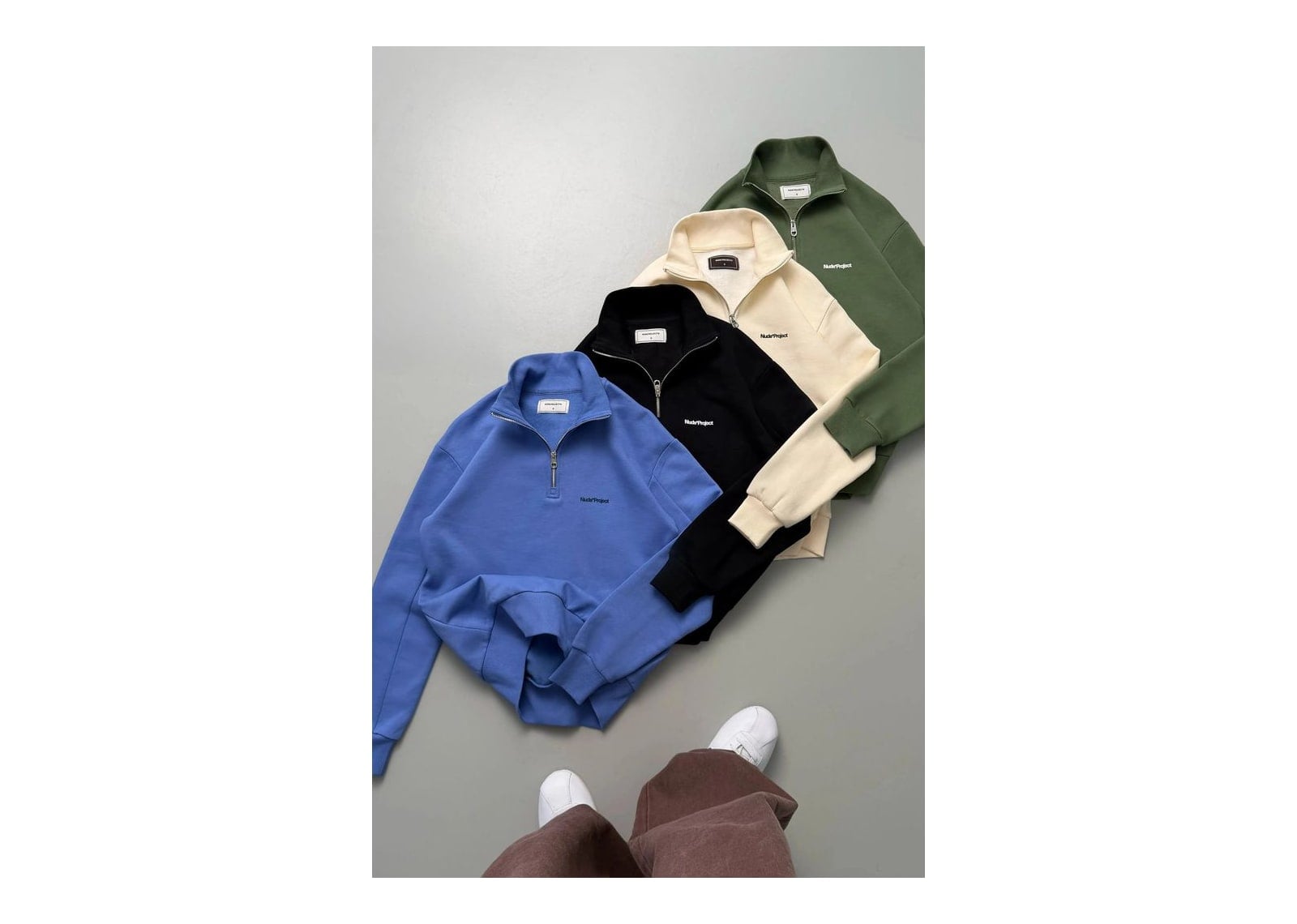 Nude Project Origins Quarter-Zip Ivory - görsel 11