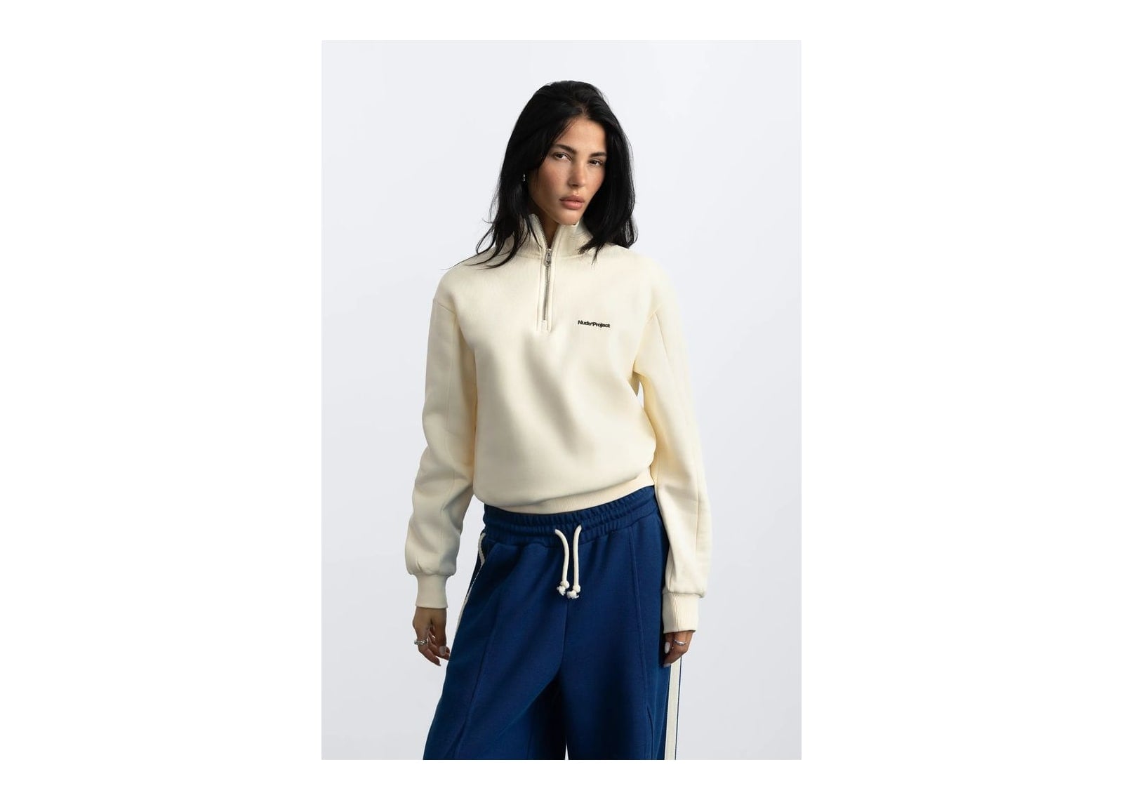 Nude Project Origins Quarter-Zip Ivory - görsel 5