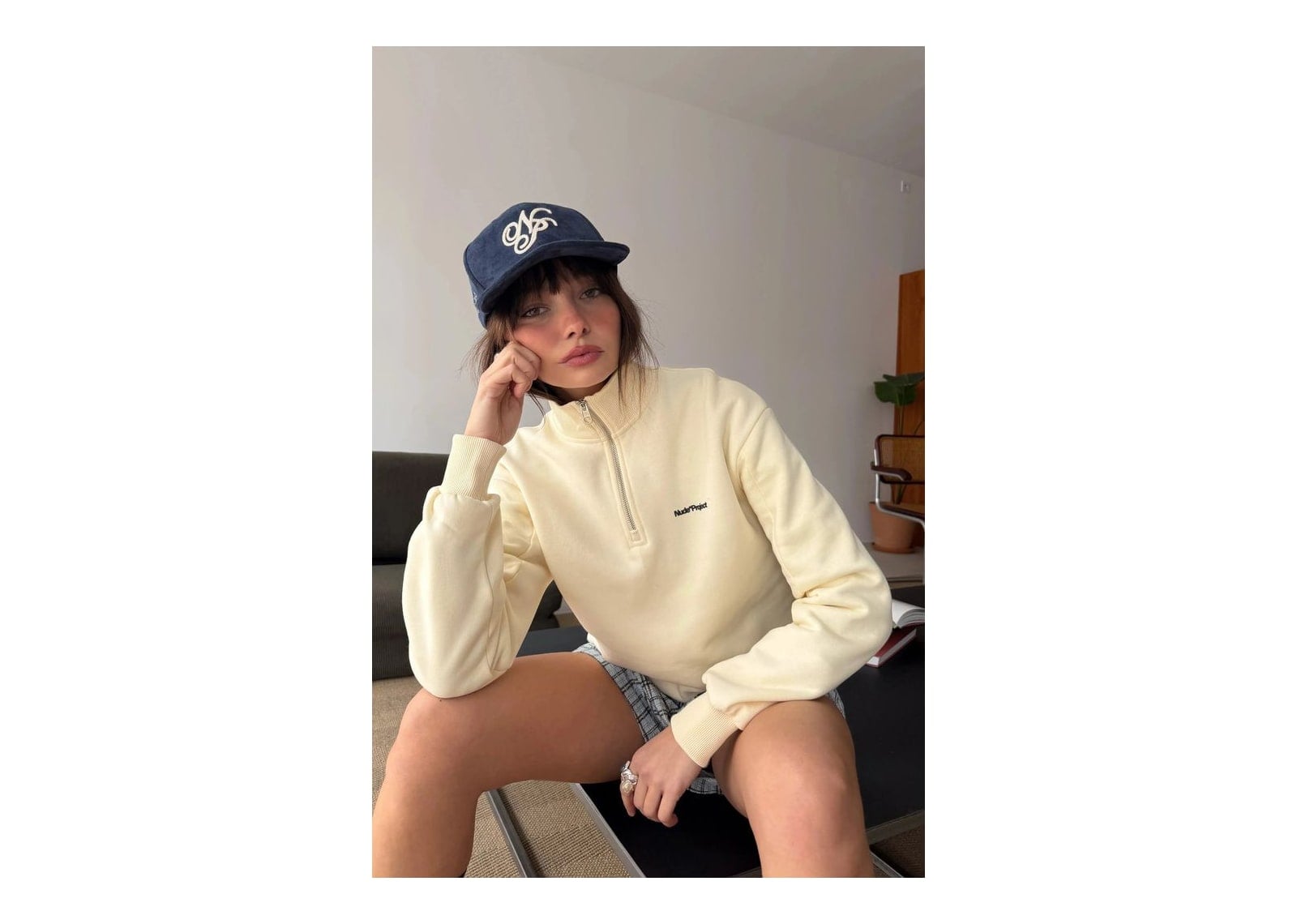 Nude Project Origins Quarter-Zip Ivory - görsel 8