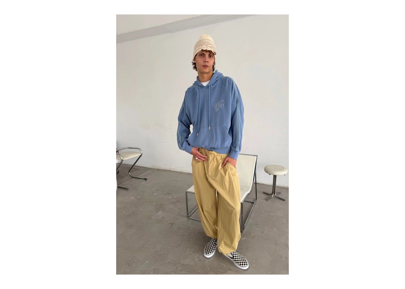 Nude Project Script Hoodie Blue - görsel 10