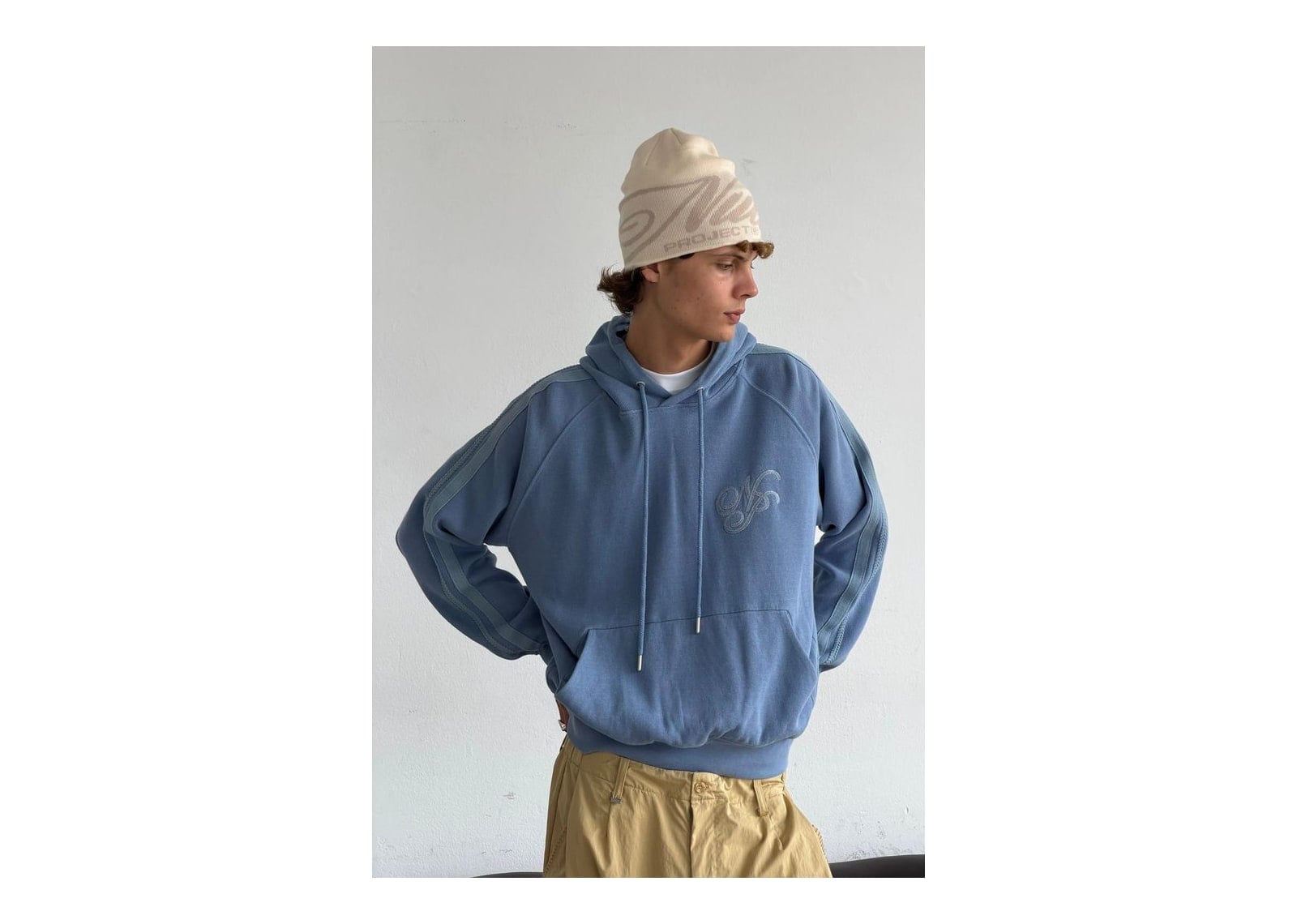 Nude Project Script Hoodie Blue - görsel 4