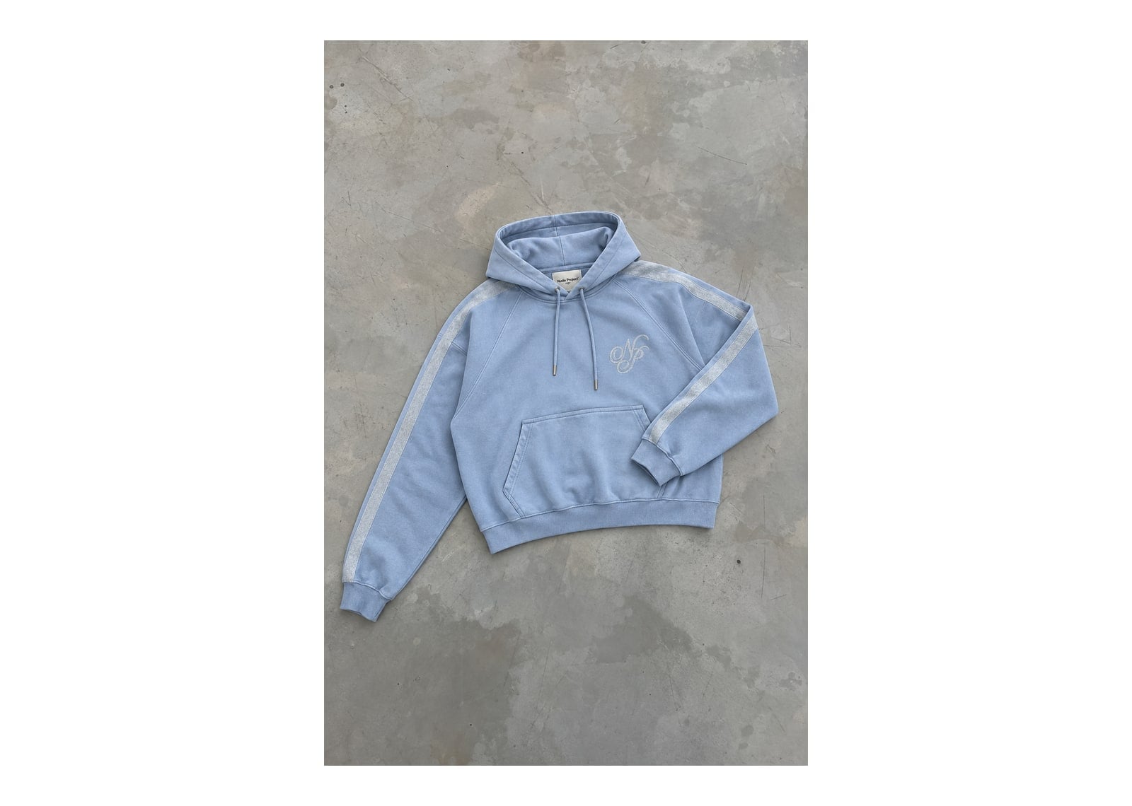 Nude Project Script Hoodie Blue - görsel 8