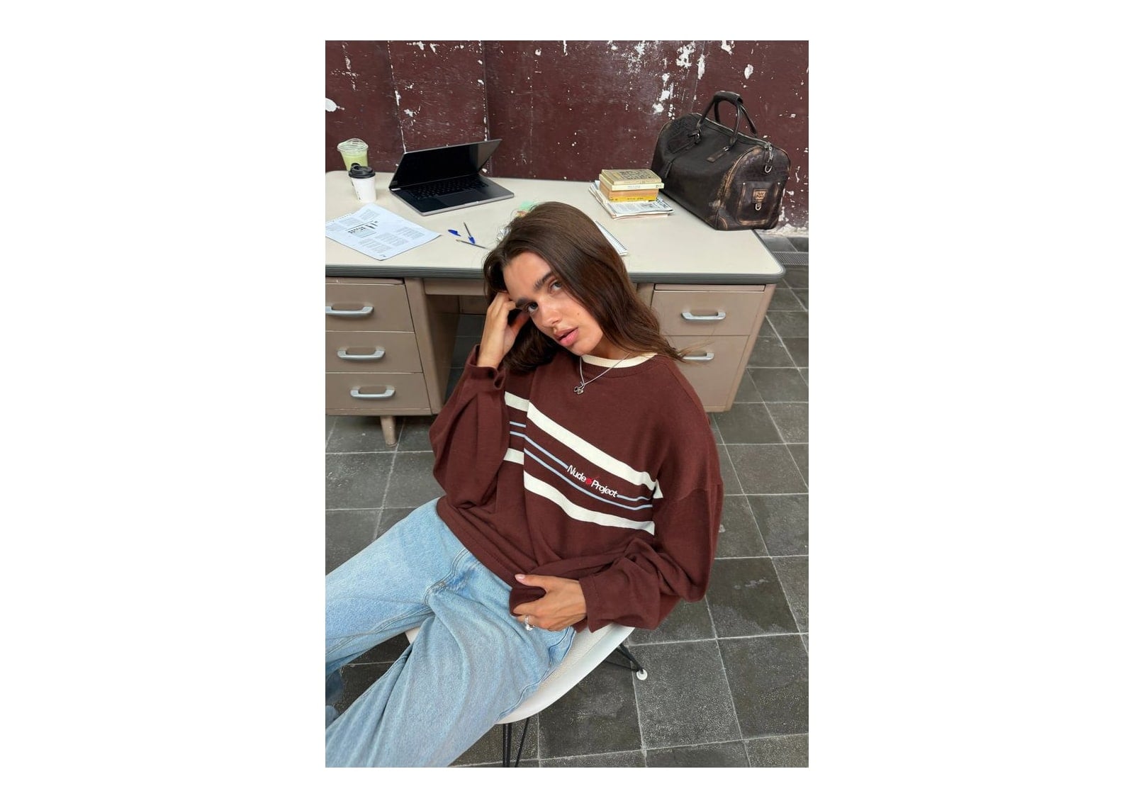 Nude Project Smith Knit Sweater Brown - görsel 4