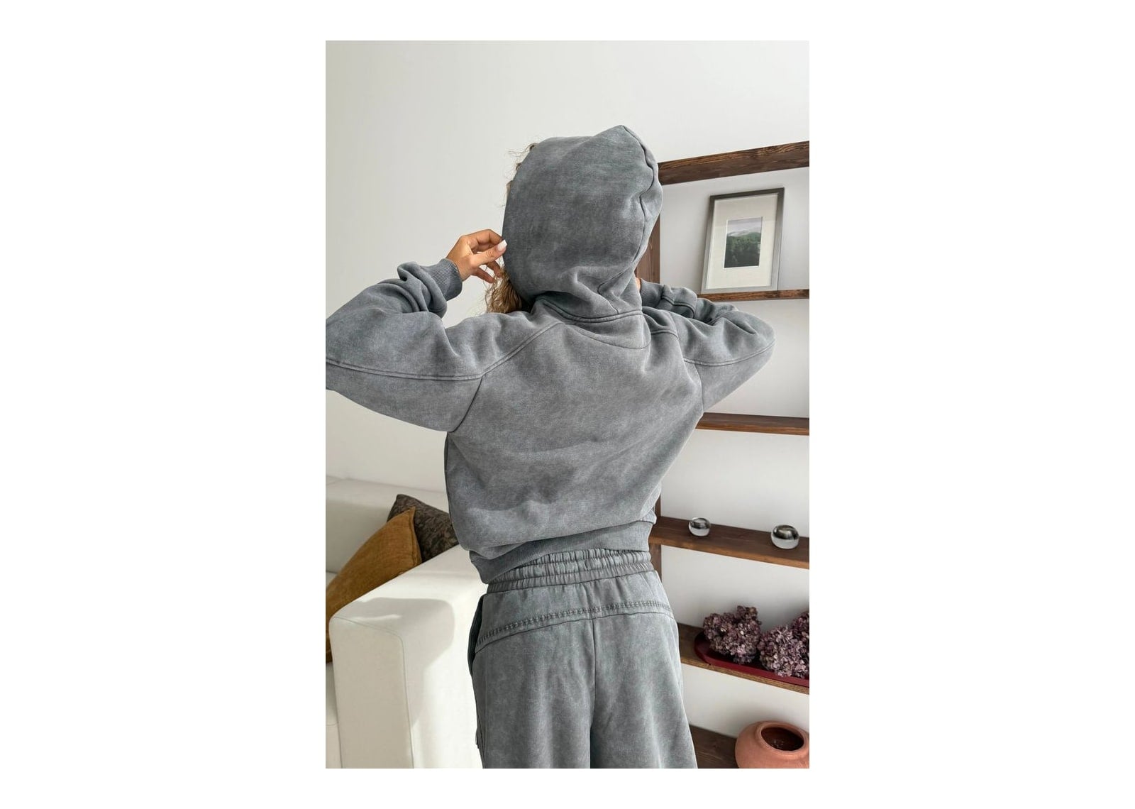 Nude Project Solid Hoodie Ash - görsel 4