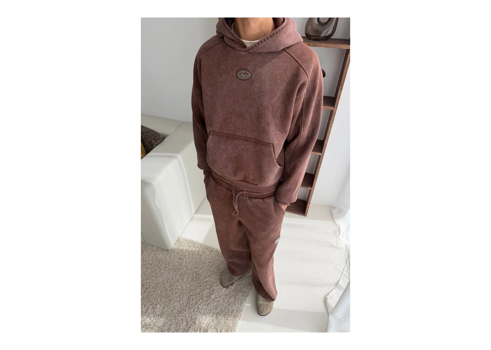 Nude Project Solid Hoodie Brown - görsel 2