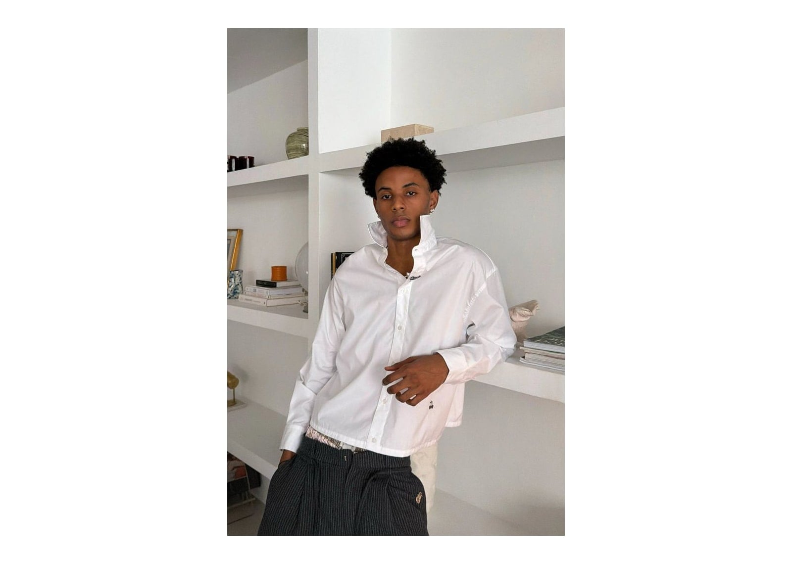 Nude Project Stamp Shirt White - görsel 2