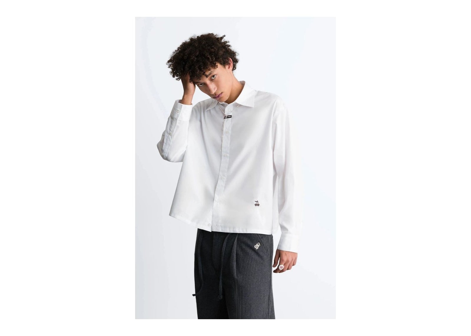 Nude Project Stamp Shirt White - görsel 3