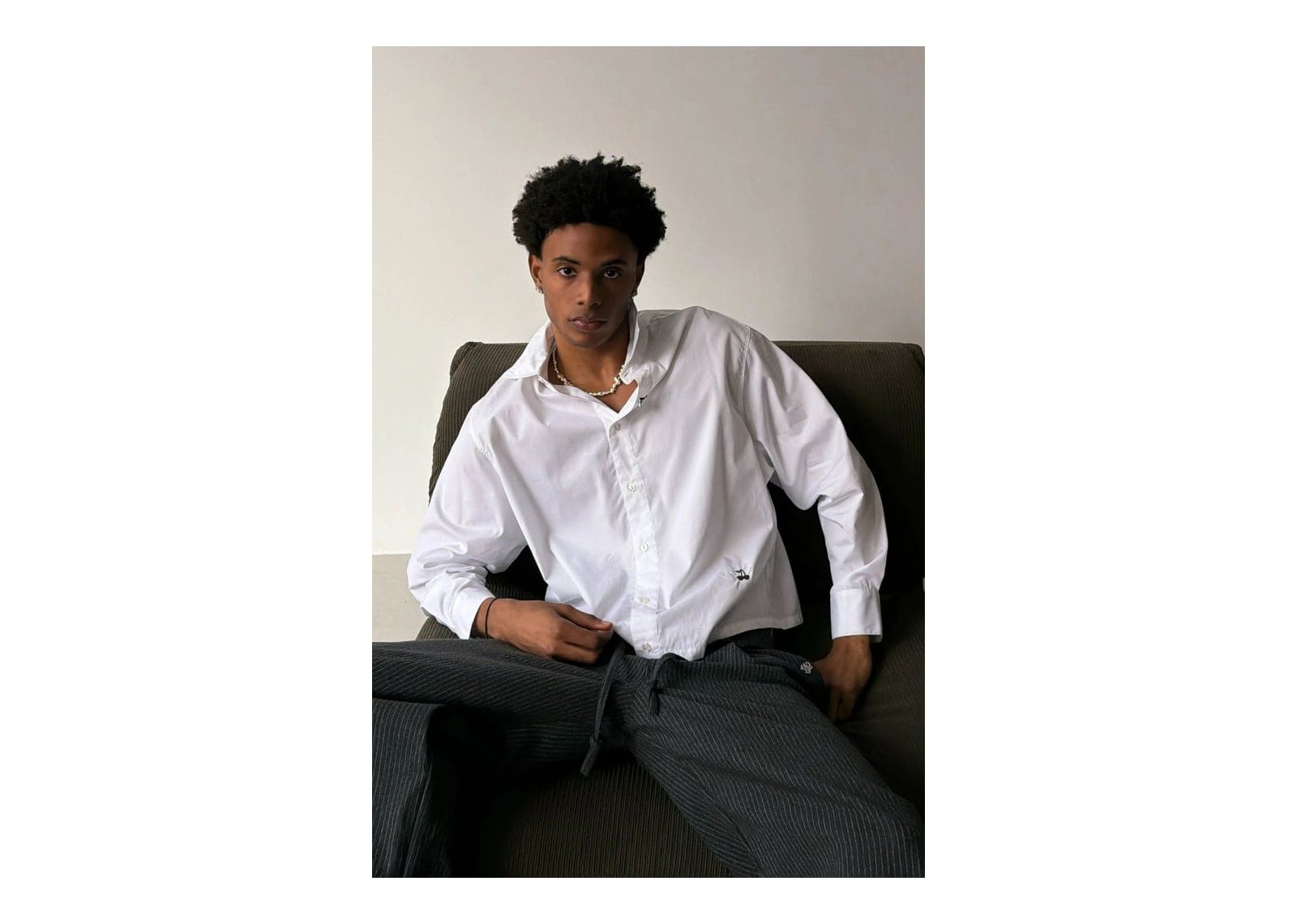 Nude Project Stamp Shirt White - görsel 6