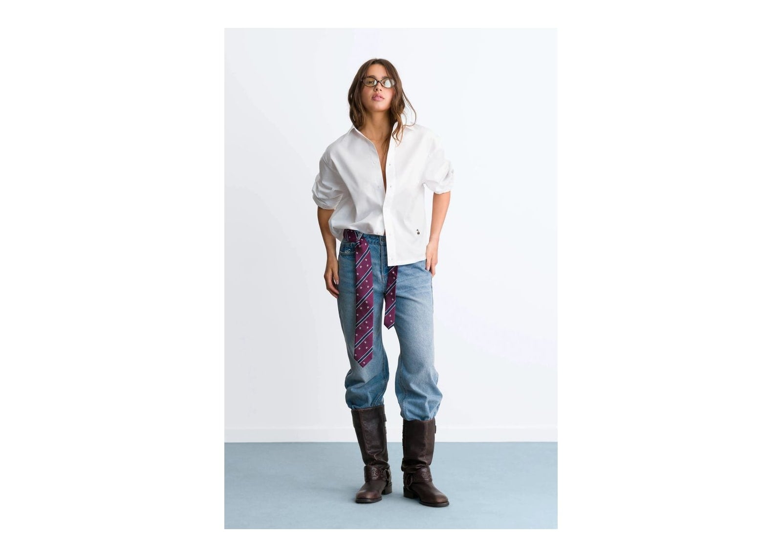 Nude Project Stamp Shirt White - görsel 9